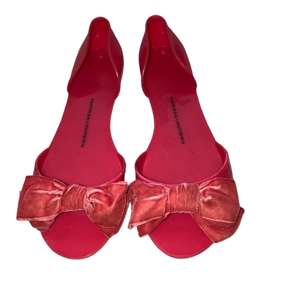 CHINESE LAUNDRY Sweet Caroline Coral Jelly Flats Sz 38/ US 7 - 7.5 - Picture 1 of 8